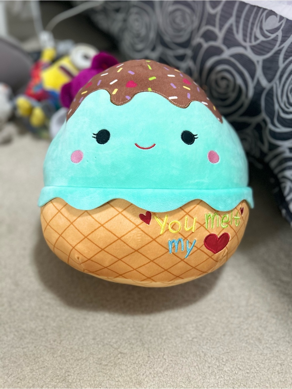 Squishmallows Mint Green & Brown Ice Cream Cone Plush